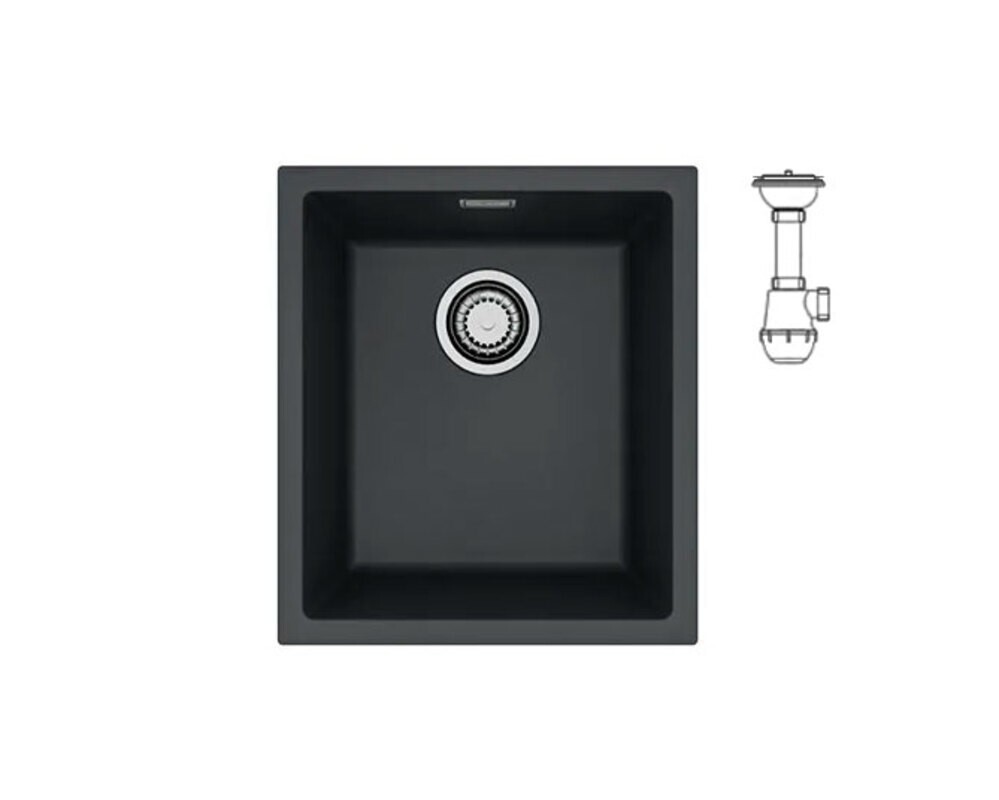 Мойка ALVEUS  OMNI 20 GRANITAL DEEP BLACK-G90  450x450x198 с сифоном 1145083