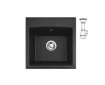 Мойка ALVEUS  GEM 10 GRANITAL G91 500X500X180 в комплекте с сифоном 1130548