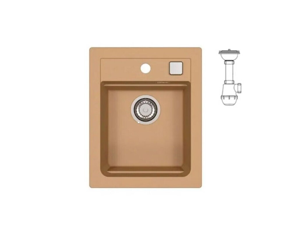Мойка ALVEUS  GRANITAL ATROX 10 BEIGE - G55 400 X  500  1X в комплекте с сифоном 1132823