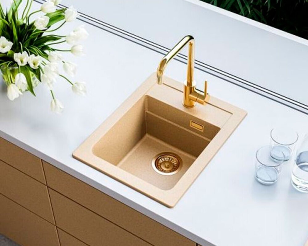 Мойка ALVEUS  GRANITAL ATROX 10 BEIGE - G55 400 X  500  1X в комплекте с сифоном 1132823