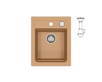 Мойка ALVEUS  GRANITAL ATROX 10 BEIGE - G55 400 X  500  1X в комплекте с сифоном 1132823
