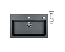Мойка ALVEUS  GRANITAL ATROX 40 CARBON - G91 790 X  500  1X в комплекте с сифоном 1132823,
