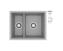 Мойка ALVEUS  OMNI 50 GRANITAL CONCRETE-G81  550x450x198 с сифоном 1150202
