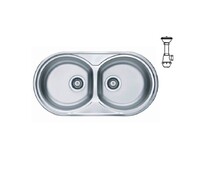 Мойка ALVEUS FORM 50 NAT-90 832X437 в комплекте с сифоном 1130557,