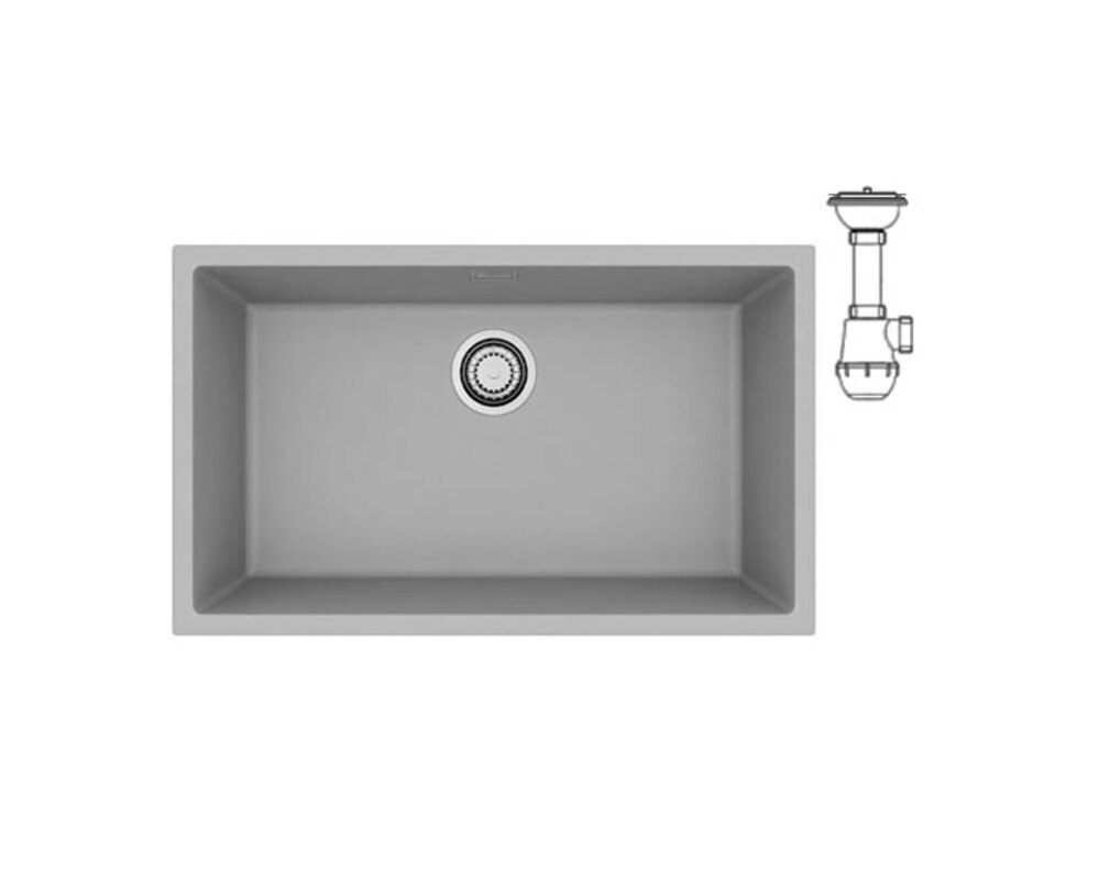 Мойка ALVEUS  OMNI 40 GRANITAL CONCRETE-G81  750x450x198 с сифоном 1145083