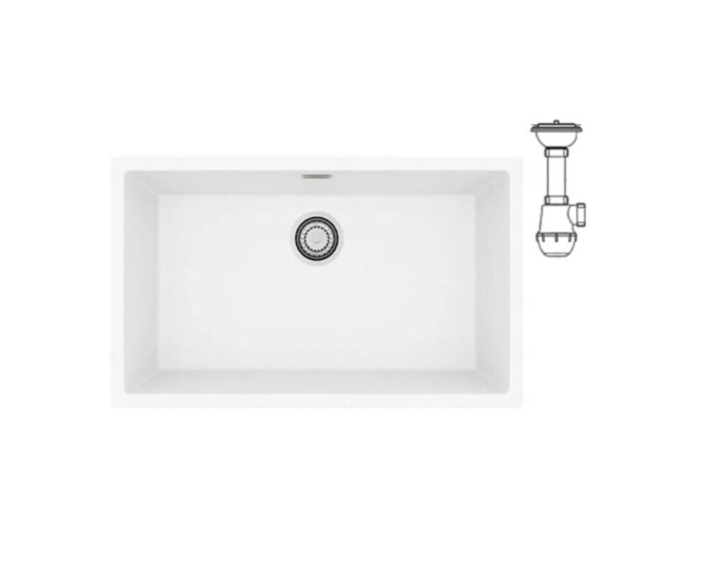 Мойка ALVEUS  OMNI 40 GRANITAL ARCTIC-G11  750x450x198 с сифоном 1145083