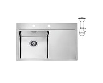 Мойка ALVEUS PURE 40L KMB-90 790X525 левая в компл. с сифоном 1127252,