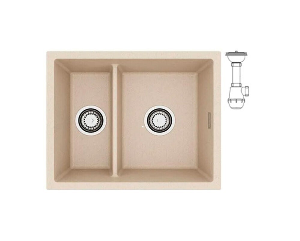 Мойка ALVEUS  OMNI 50 GRANITAL TERRA-G22  550x450x198 с сифоном 1150202
