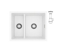 Мойка ALVEUS  OMNI 50 GRANITAL ARCTIC-G11  550x450x198 с сифоном 1150202