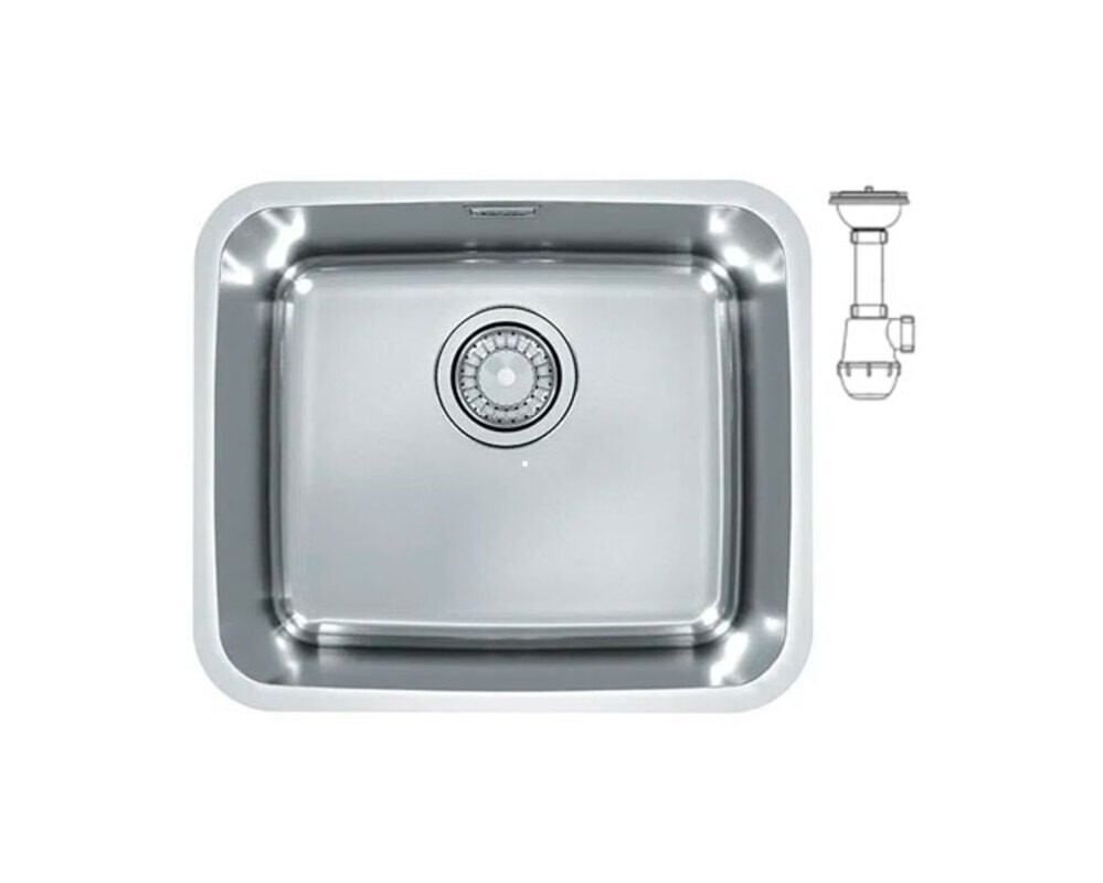 Мойка ALVEUS LUNO 20 SAT 90 FI 340X400 в комплекте с сифоном 1130550,