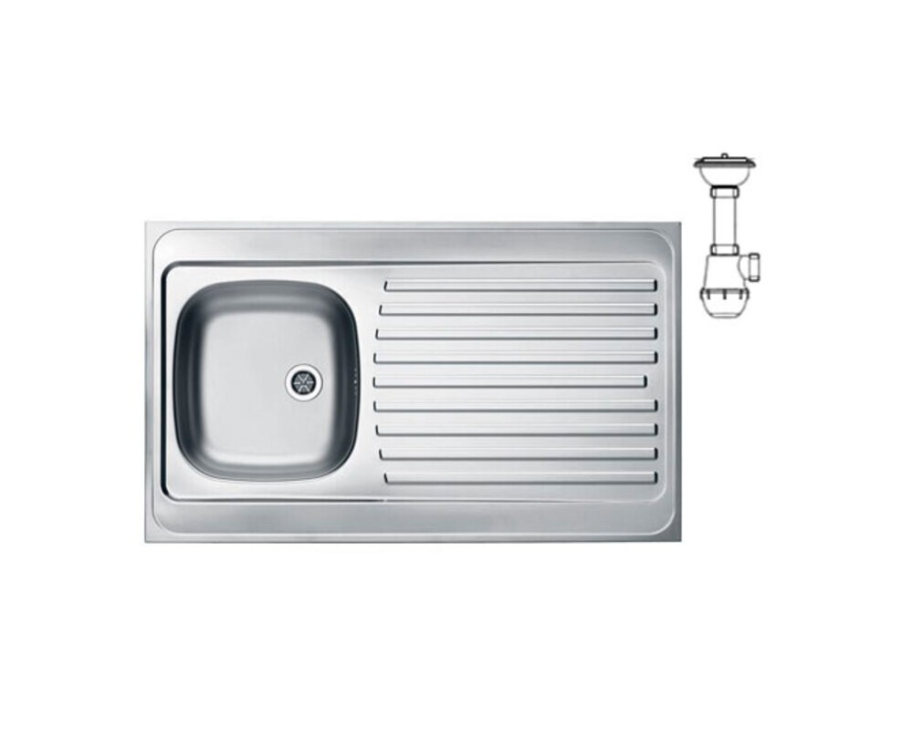 Мойка ALVEUS накладная CLASSIC 70 NAT 1000X600 в комплекте с сифоном 1011717,