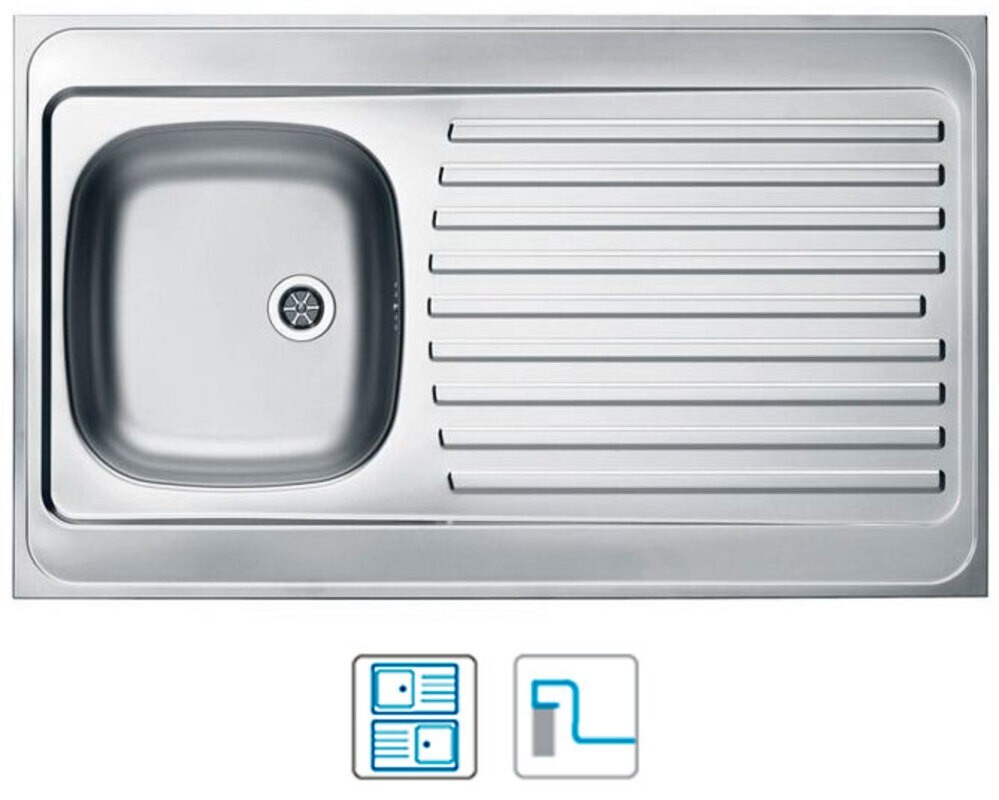 Мойка ALVEUS накладная CLASSIC 70 NAT 1000X600 в комплекте с сифоном 1011717,