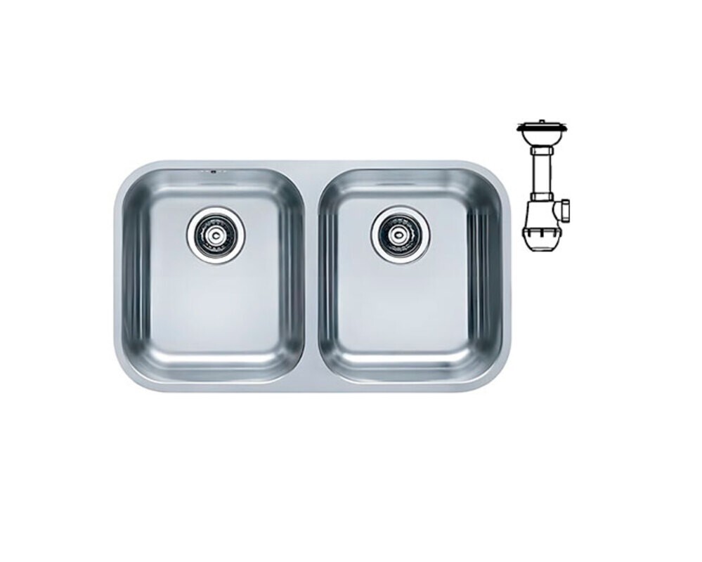 Мойка ALVEUS DUO 30 SAT-90 752X440 в комплекте с сифоном 1127257,