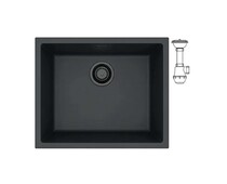 Мойка ALVEUS  OMNI 20 GRANITAL DEEP BLACK-G90 BE 450x450x198 с сифоном 1148151