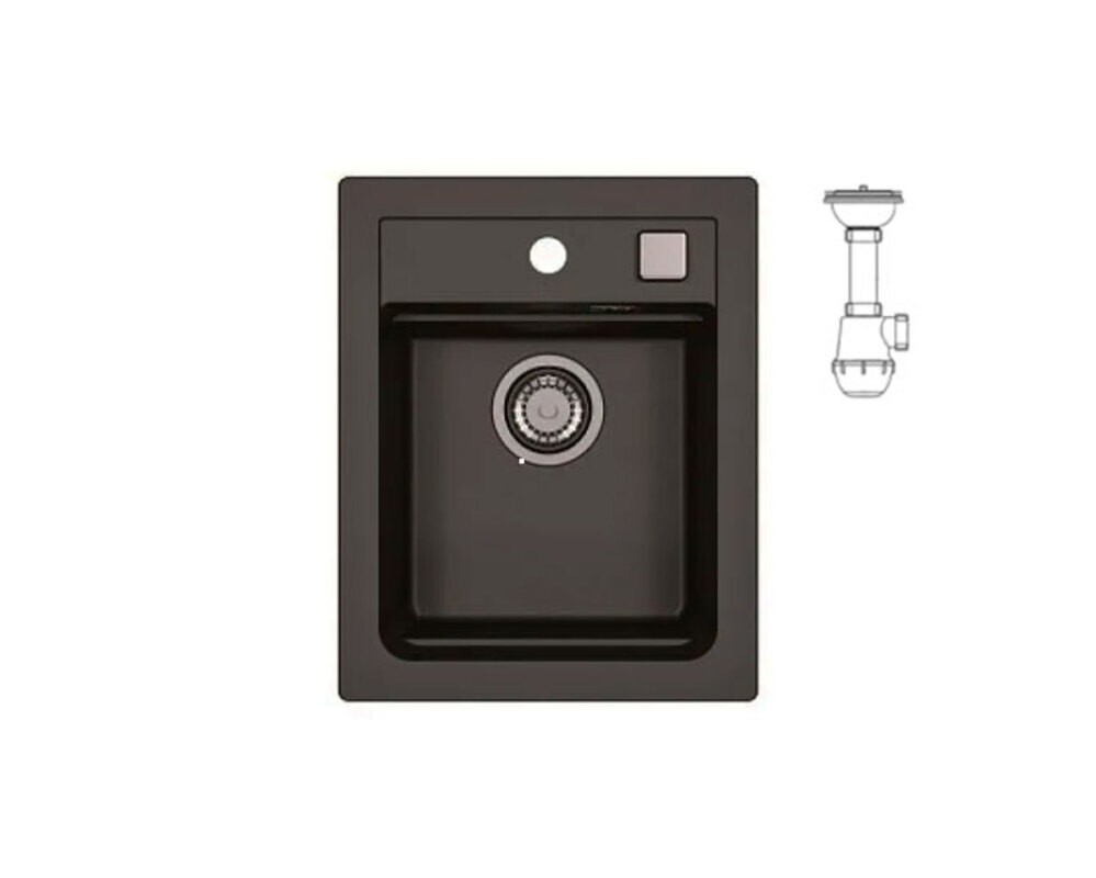 Мойка ALVEUS  GRANITAL ATROX 10 CARBON - G91 400 X  500  1X в комплекте с сифоном 1132823