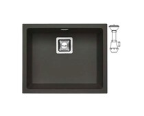 Мойка ALVEUS  QUADRIX 50 GRANITAL+ DEEP BLACK-G90 560X460X200 с сифоном 1133398