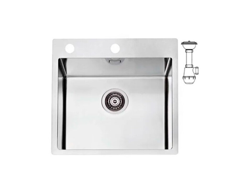 Мойка ALVEUS PURE 70 KMB-90 565X525 в компл. с сифоном 1127252,
