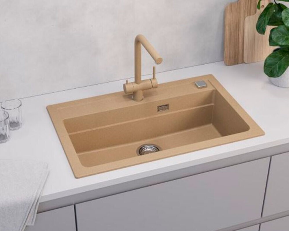 Мойка ALVEUS  GRANITAL ATROX 40 BEIGE - G55 790 X  500  1X в комплекте с сифоном 1132823,