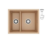 Мойка ALVEUS  OMNI 50 GRANITAL BEIGE-G55  550x450x198 с сифоном 1150202