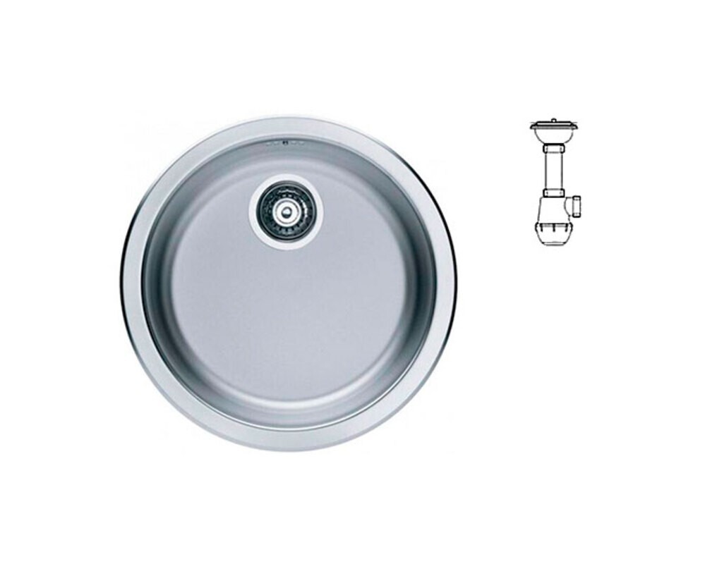 Мойка ALVEUS FORM 10 NAT-60 FI 450 в комплекте с сифоном 1011717,
