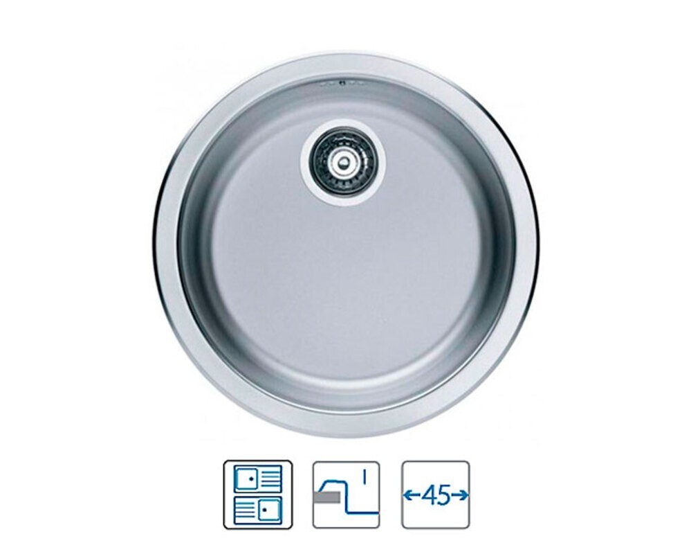 Мойка ALVEUS FORM 10 NAT-60 FI 450 в комплекте с сифоном 1011717,