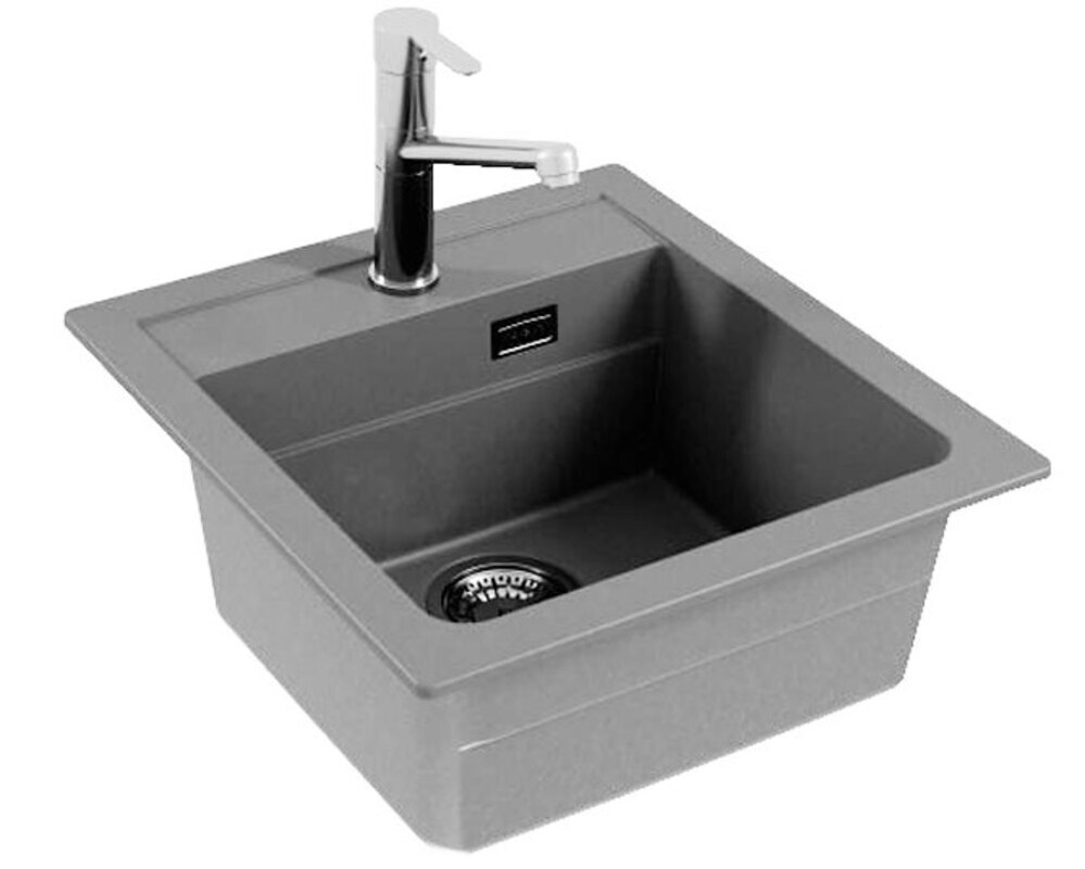 Мойка ALVEUS  GRANITAL ATROX 20 CONCRETE - G81 470 X  500  1X в комплекте с сифоном 1132823,