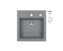 Мойка ALVEUS  GRANITAL ATROX 20 CONCRETE - G81 470 X  500  1X в комплекте с сифоном 1132823,