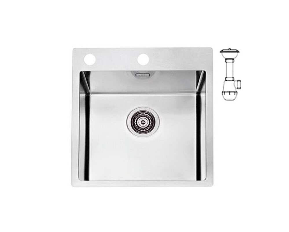 Мойка ALVEUS PURE 20 KMB-90 465X525 в комплекте с сифоном 1127252,