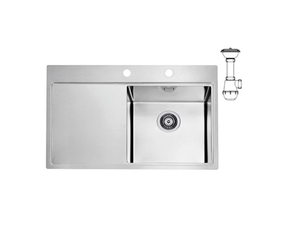 Мойка ALVEUS PURE 40R KMB 90 790X5251X правая в ком. с сифоном 1127252,