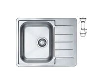 Мойка ALVEUS LINE 110 NAT 90 FI 615X500 в компл. с сифоном 1130551,