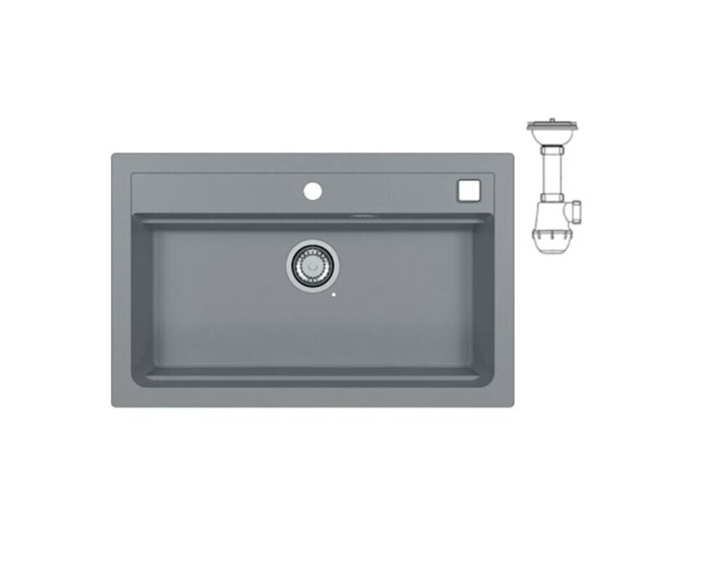 Мойка ALVEUS  GRANITAL ATROX 40 CONCRETE - G81 790 X  500  1X в комплекте с сифоном 1132823,