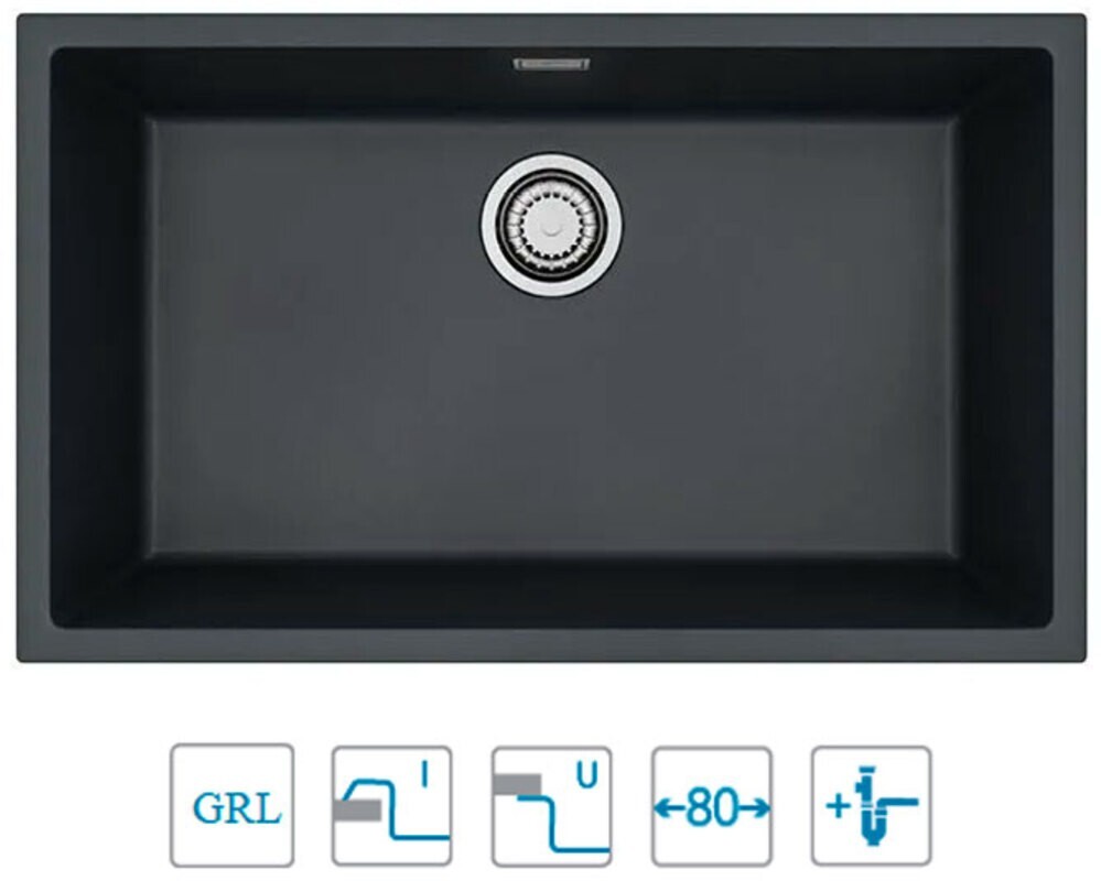 Мойка ALVEUS  OMNI 40 GRANITAL CARBON-G91  750x450x198 с сифоном 1145083