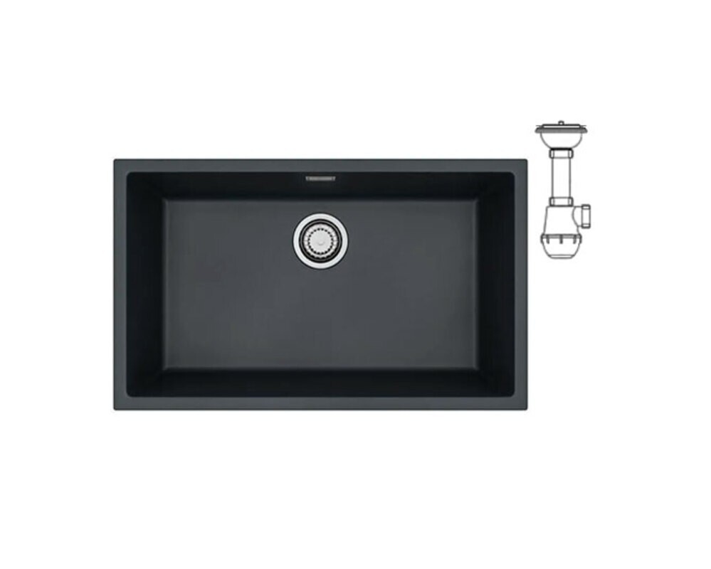 Мойка ALVEUS  OMNI 40 GRANITAL CARBON-G91  750x450x198 с сифоном 1145083
