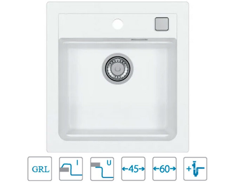 Мойка ALVEUS  GRANITAL ATROX 20 ARCTIC - G11 470 X  500  1X в комплекте с сифоном 1132823,