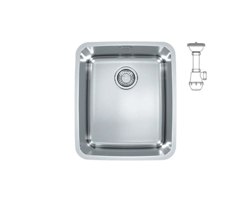 Мойка ALVEUS LUNO 40 SAT 90 FI 480X400 в комплекте с сифоном 1130550,
