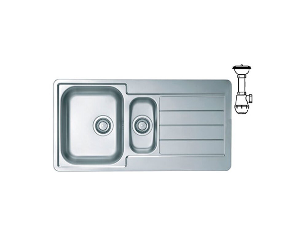 Мойка ALVEUS LINE 10 NAT-90 980X500 в компл. с сифоном 1130555,