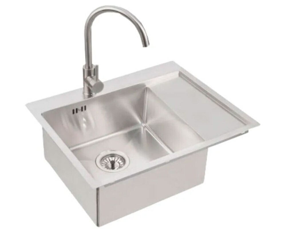 Мойка ALVEUS QUARTO 20 BRS-90 615х480 в комплекте с сифоном 1130551,