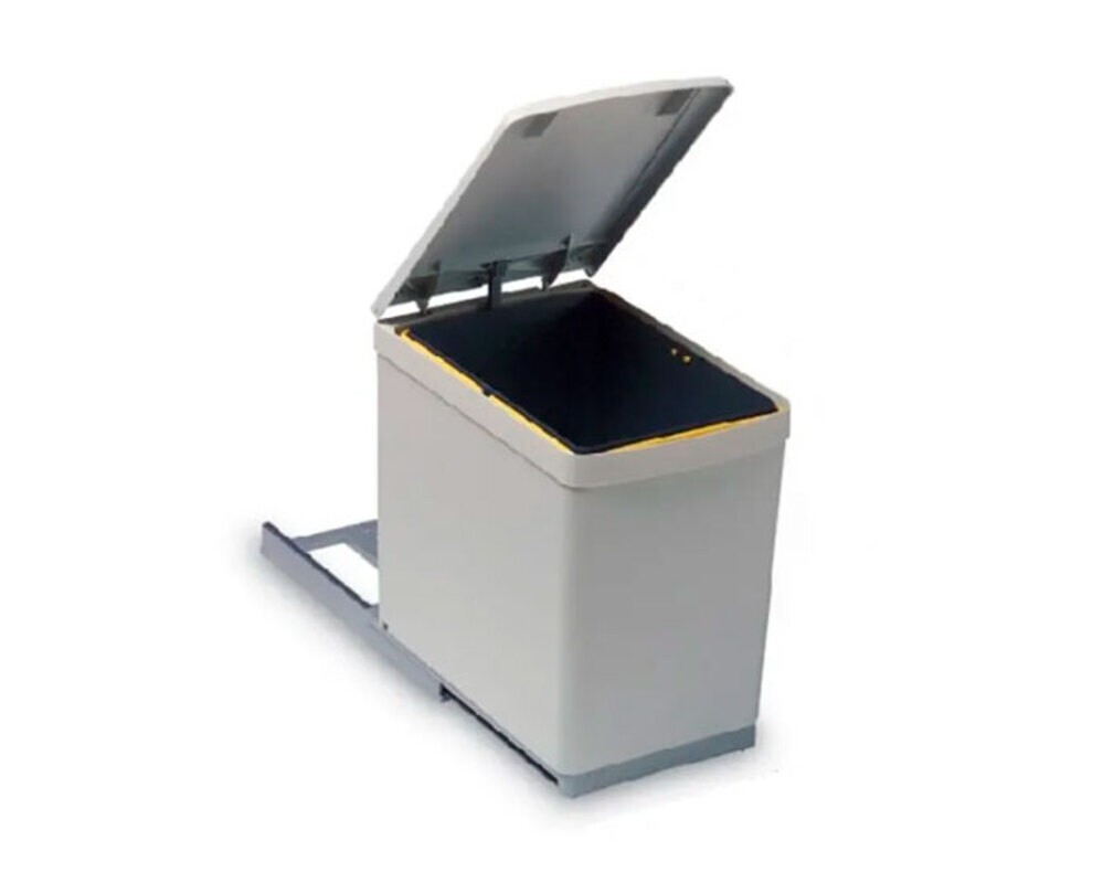 Система сортировки мусора ALBIO 10 1X16 L серый пластик/нержавеющая сталь ALVEUS,