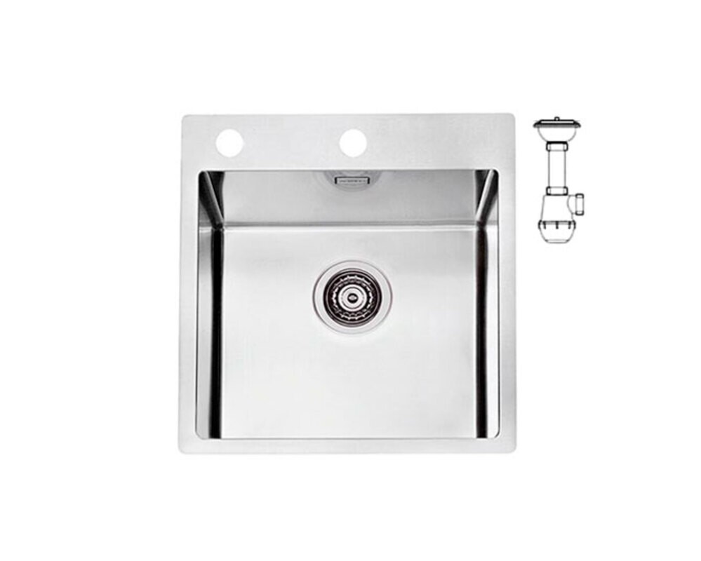 Мойка ALVEUS PURE 30 KMB-90 515X525 в компл. с сифоном 1127252,