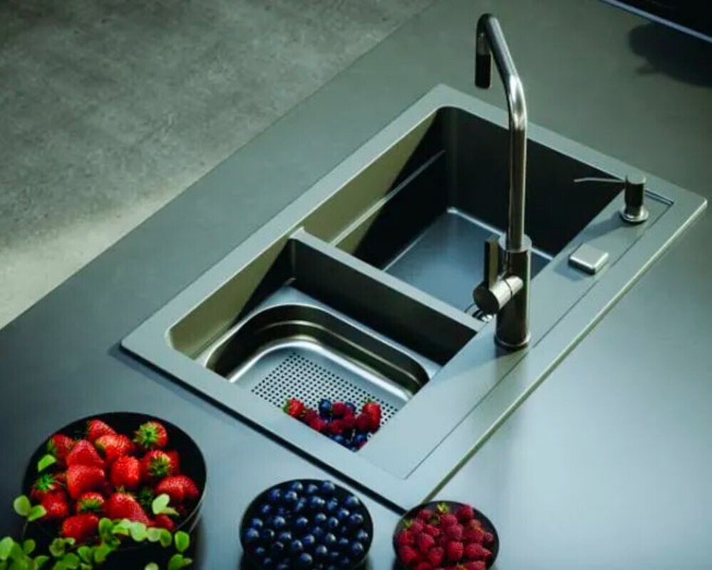 Мойка ALVEUS  GRANITAL ATROX 50 CONCRETE - G81 790x500x195 в комплекте с сифоном 1132822,