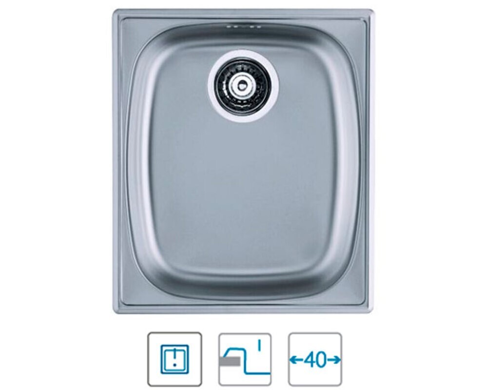 Мойка ALVEUS BASIC 10  LEI-90 380X440 в комплекте с сифоном 1130550,