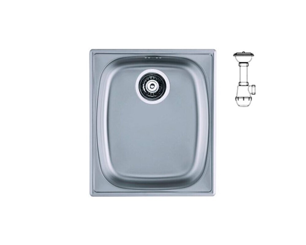 Мойка ALVEUS BASIC 10  LEI-90 380X440 в комплекте с сифоном 1130550,