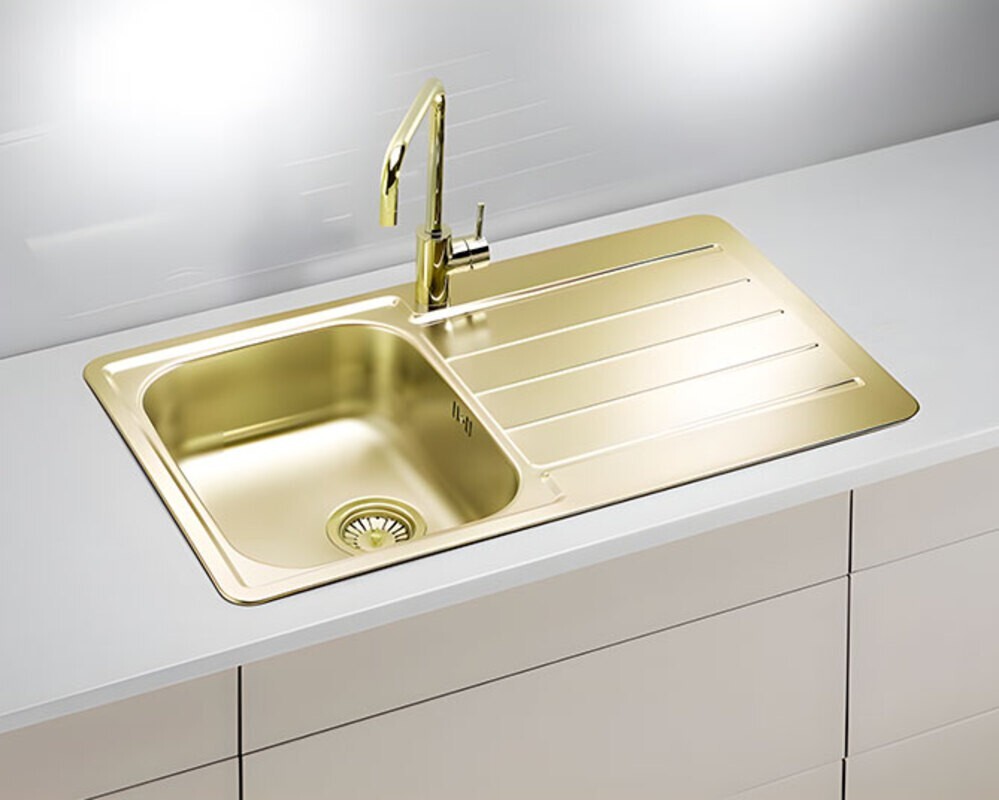Мойка ALVEUS LINE MONARCH 20 GOLD 860X5001X в компл. с выпуском без сифона,