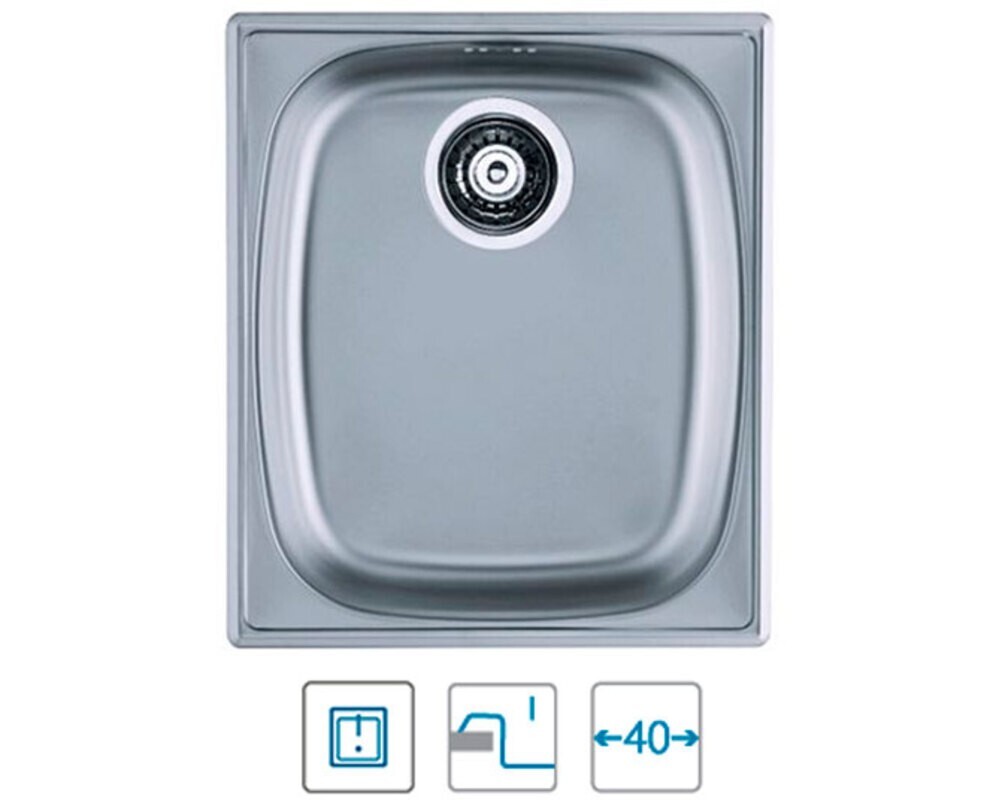 Мойка ALVEUS BASIC 10 NAT-90 380X440 в комплекте с сифоном 1130550,