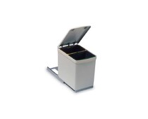 Система сортировки мусора ALBIO 10 2X7,5 L серый пластик ALVEUS,