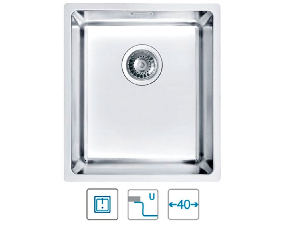 Мойка ALVEUS KOMBINO 20 SAT-90 340X400X200 в комплекте с сифоном 1130551