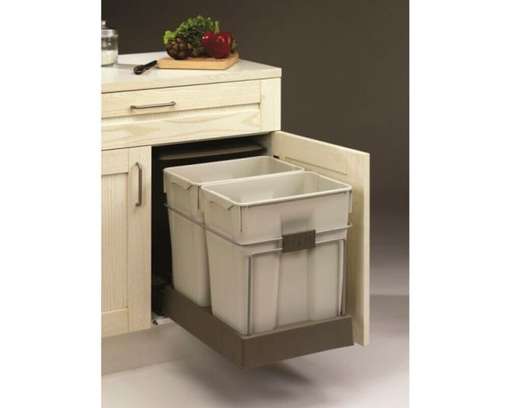 Система сортировки мусора ALBIO 30 2X16 L серый пластик ALVEUS,