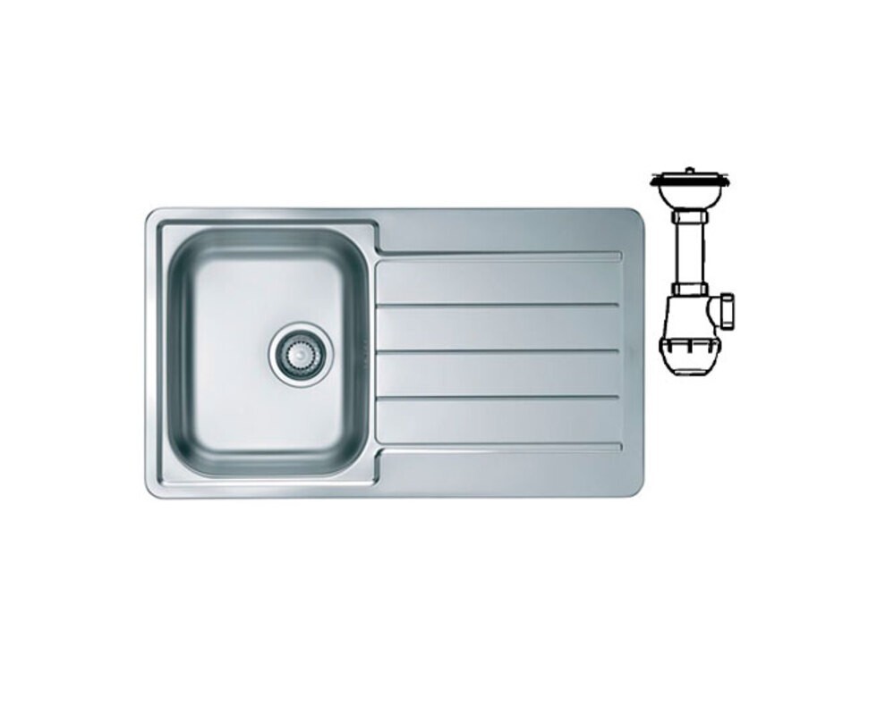 Мойка ALVEUS LINE 20 NAT-90 860X500 в компл. с сифоном 1130551,