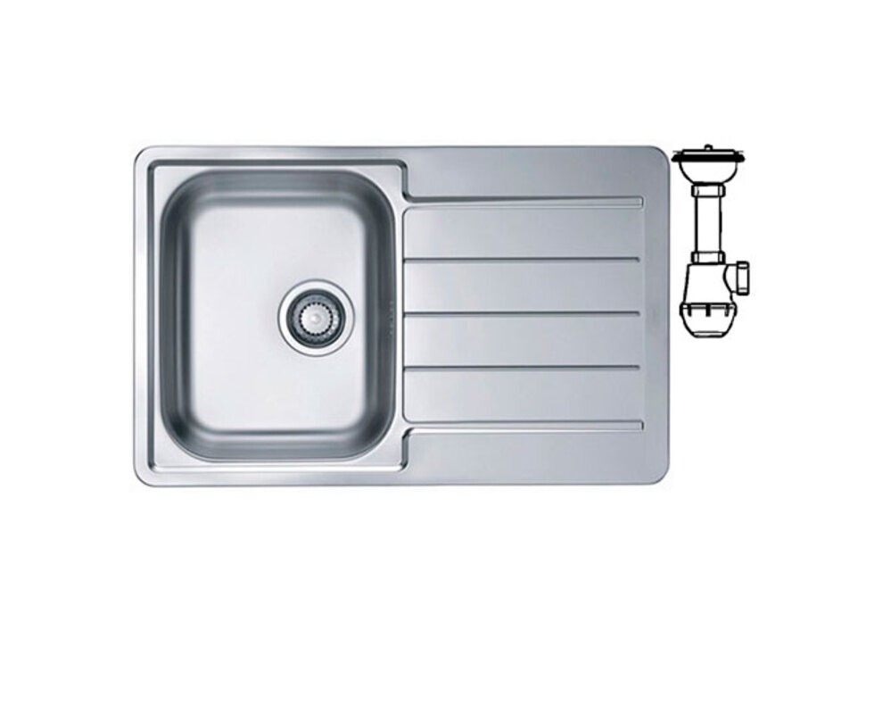 Мойка ALVEUS LINE 80 NAT-90  790X500 в комплекте с сифоном 1130551,