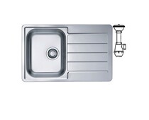 Мойка ALVEUS LINE 80 NAT-90  790X500 в комплекте с сифоном 1130551,